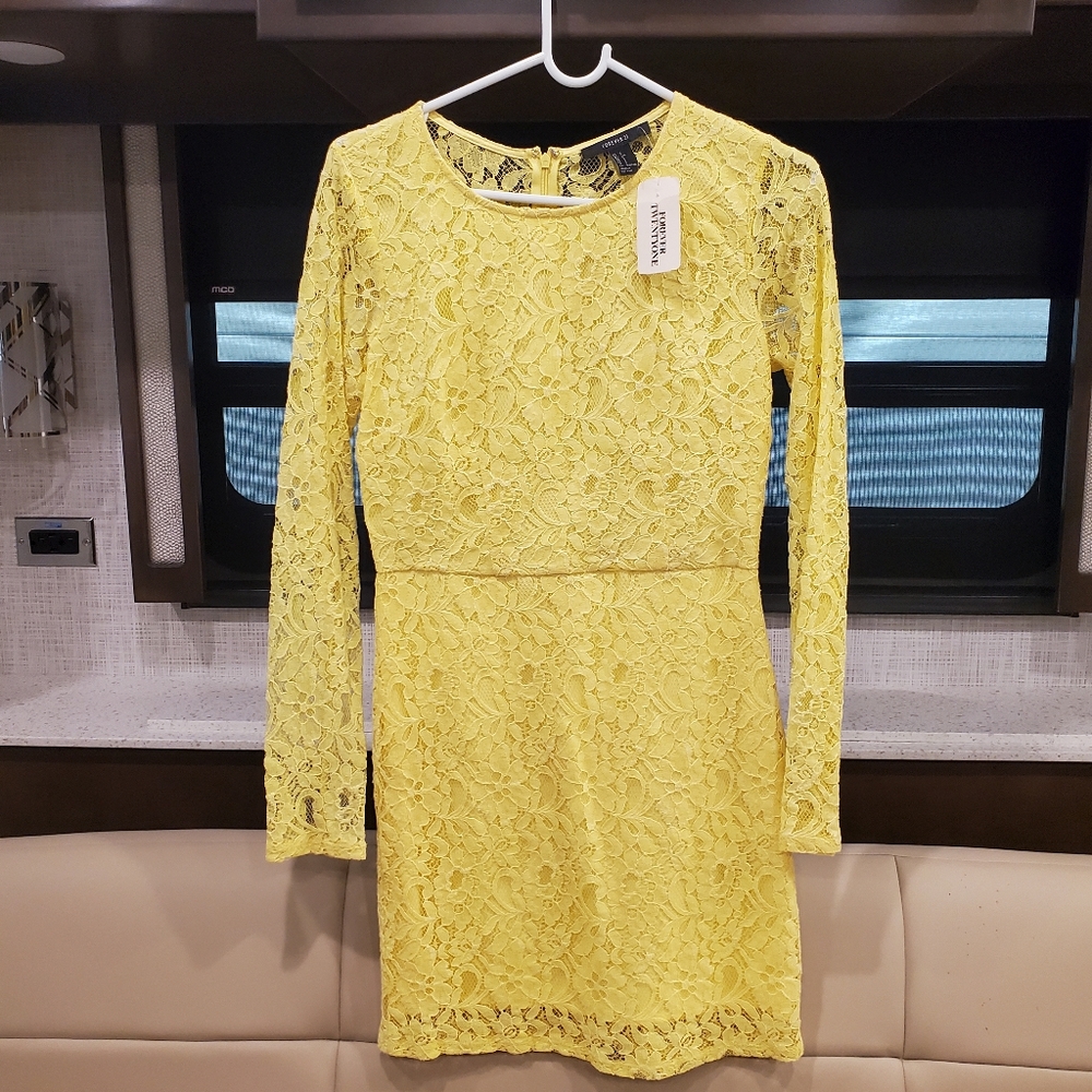 Yellow Lace Pageant Interview Dress
